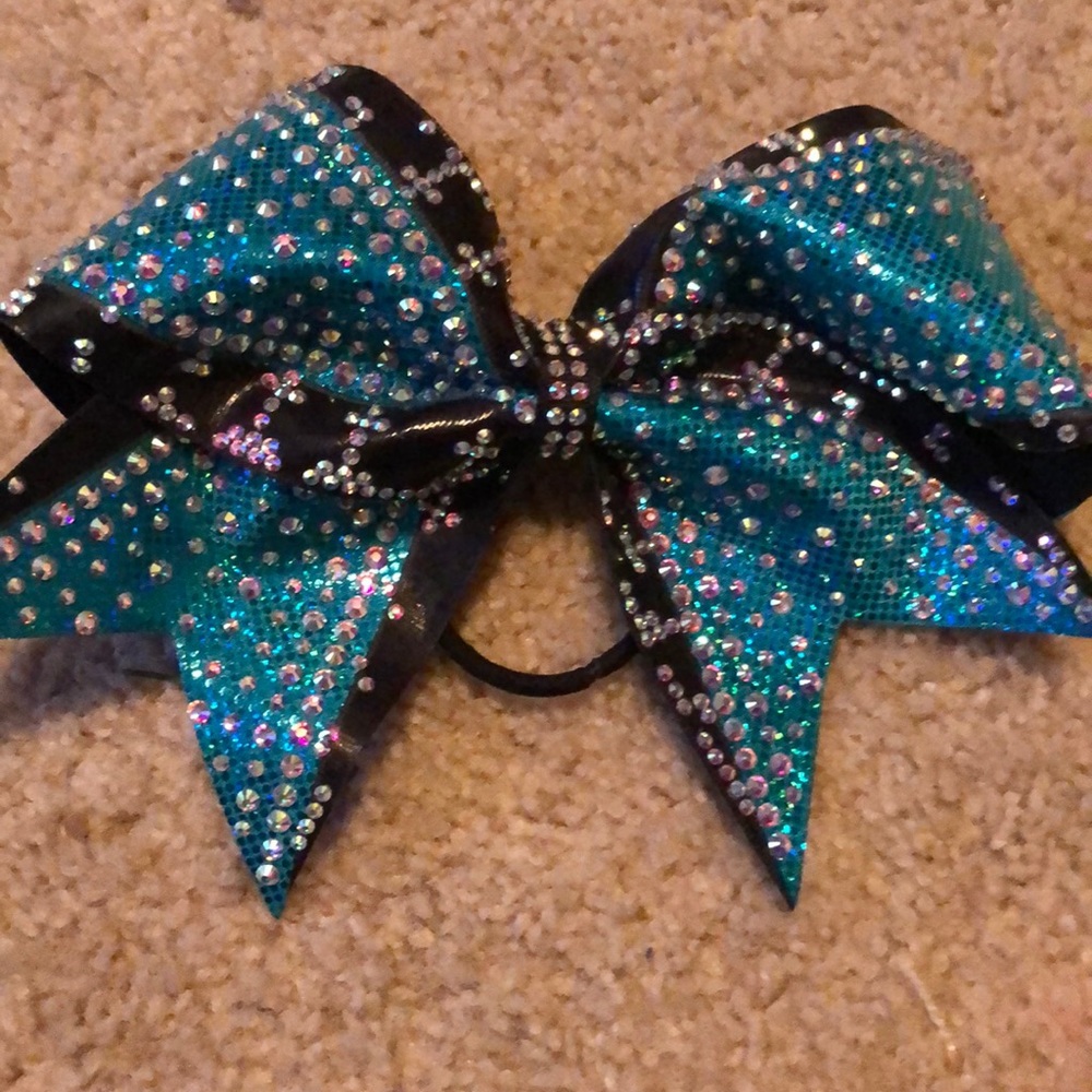 Teal Cheer Bow